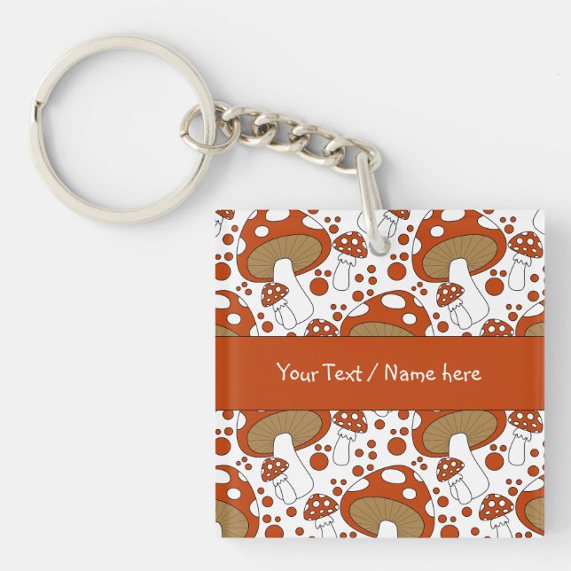 Modernes Pilzdesign Schlüsselanhänger (Vorderseite)