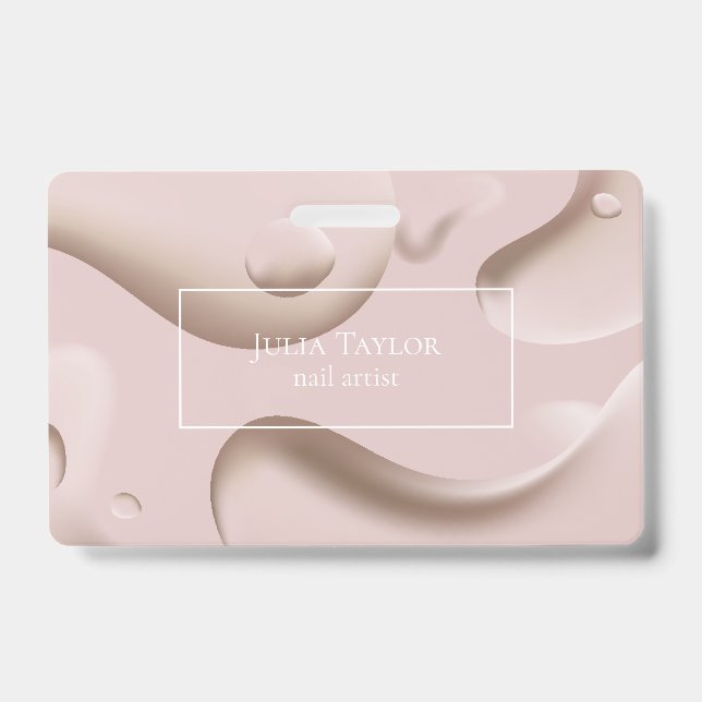 Modernes Pink Beauty Salon Nail Artist Business Ausweis (Vorderseite)