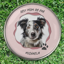 Modernes Pink Foto Dog Beste Mama