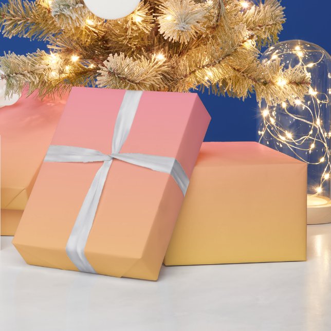 Modernes Pink & Gelb Geschenkpapier (Feiertage)
