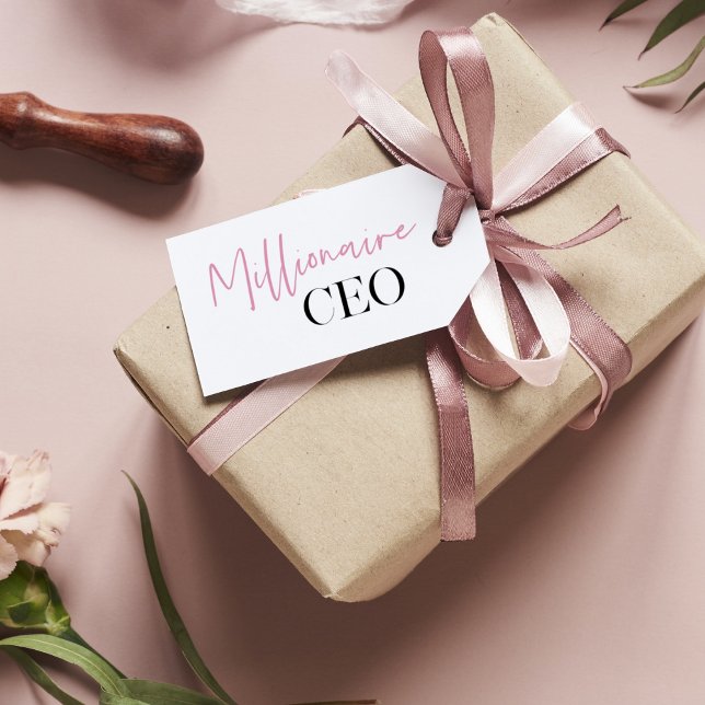 Modernes Pink Girl Boss Bestes Girl-Geschenk Moder Geschenkanhänger (Von Creator hochgeladen)