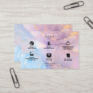 Modernes Pink Gold Aquarell Juweliergeschäft Visitenkarte