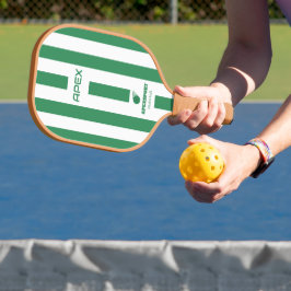 Modernes Pink-Grün-Gestreiftes Pickleball-Schläger Pickleball Schläger