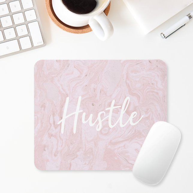 Modernes Pink-Marmor-Hustle-Maus-Pad Mousepad (Von Creator hochgeladen)