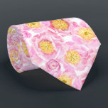 Modernes Pink Peony Floral Muster Krawatte<br><div class="desc">Ideal für Hochzeiten und Frühjahrszeiten. Die Krawatte ist mit rosafarbenen Pfannkuchen auf weißem Hintergrund gestaltet. Tragen Sie als klassische Halsbinde für Männer oder als Gürtel für Frauen. Entworfen von dem weltbekannten Künstler ©Tim Coffey.</div>