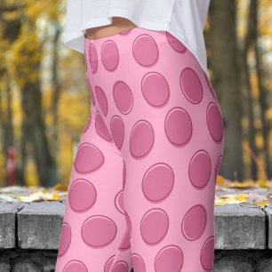 Modernes Pink Polka Dot Muster Leggings