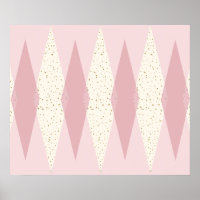 Modernes Pink-Raute-Poster aus dem Mittelalter