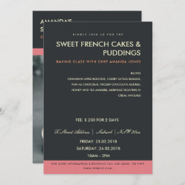 MODERNES PINK-SCHWARZES FOTO-WORKSHOP EINLADEN VOR EINLADUNG