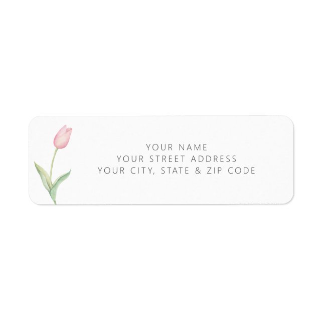 Modernes Pink Tulip Solo Brautparty (Vorne)