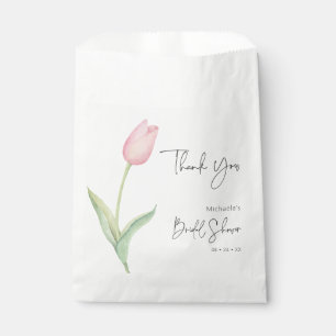 Modernes Pink Tulip Solo Brautparty Geschenktütchen