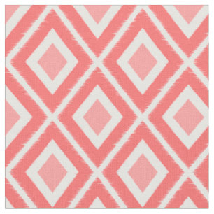 Modernes Pink- und Korallenmuster Stoff