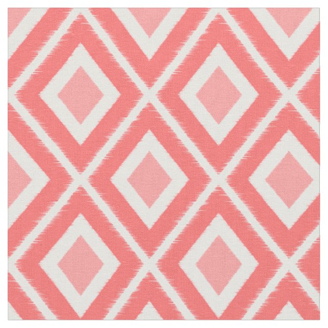Modernes Pink- und Korallenmuster Stoff (Nahaufnahme)
