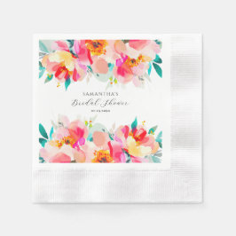 Modernes pinkfarbenes Brautparty Serviette