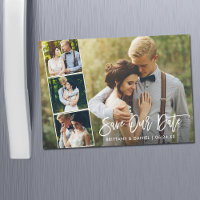 Modernes Pinselskript 4 Foto Magnetic Rettete unse