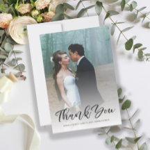 Modernes Pinselskript Elegant Wedding Foto 3.5"x5"