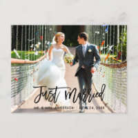 Modernes Pinselskript Hochzeit nur verheiratetes F