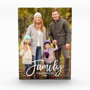 Modernes Pinselskriptfamilie Foto Block L