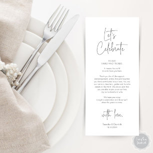 Modernes Place Setting Dinner Party Danke Karte