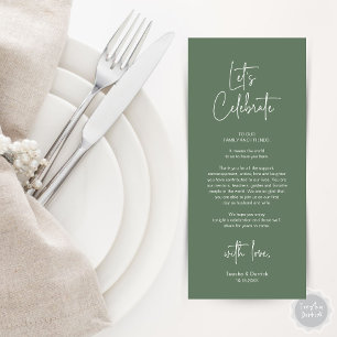 Modernes Place Setting Dinner Party Danke Karte