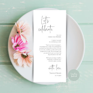 Modernes Place Setting Dinner Party Danke Karte