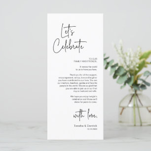 Modernes Place Setting Dinner Party Danke Karte