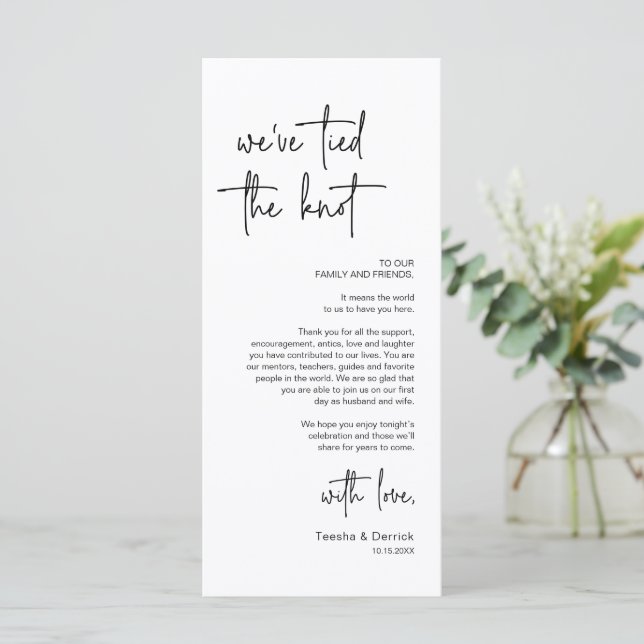 Modernes Place Setting Dinner Party Danke Karte (Stehend Vorderseite)