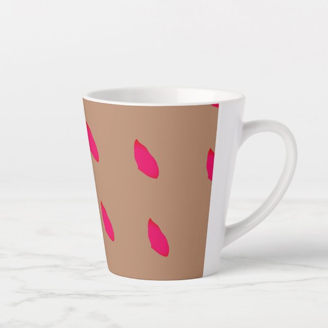 Modernes poetisches Design Latte Tasse (Rechts)