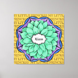 MODERNES POINSETTIA IN BLAU LEINWANDDRUCK