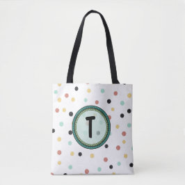 Modernes Polka-Dot Monogramm-Design