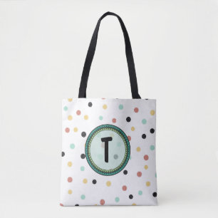 Modernes Polka-Dot Monogramm-Design