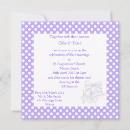MODERNES POLKA DOT WEDING INVITATIONS LILA BELL EINLADUNG