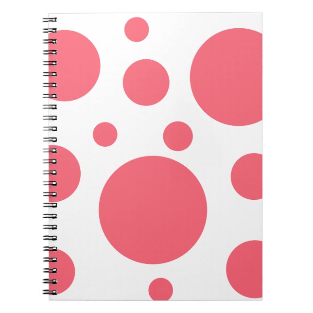 Modernes Polka Dots Muster Notizblock (Vorderseite)