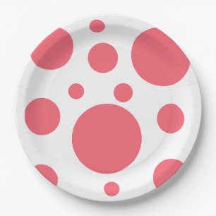 Modernes Polka Dots Muster Pappteller