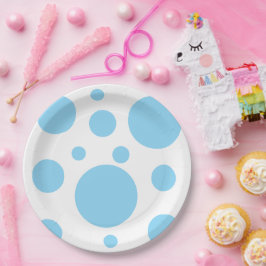 Modernes Polka Dots Muster Pappteller