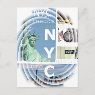 Modernes Pop Art Nyc Ny New York City Template Postkarte