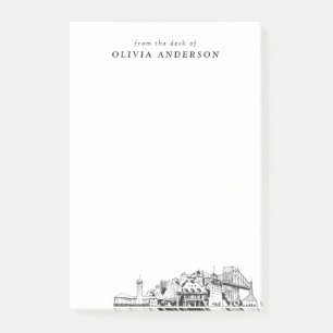 Modernes Portland Berufliches Geschenk Personalisi Post-it Klebezettel