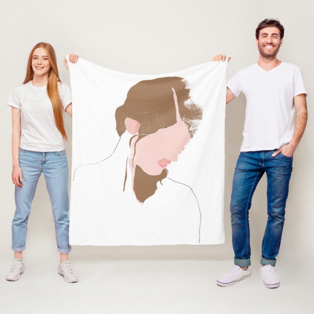 Modernes Portrait Fleecedecke (Beispiel)