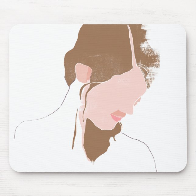Modernes Portrait Mousepad (Vorne)