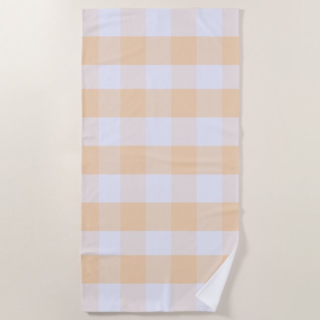 Modernes Preppy-Gingham Strandtuch (Vorderseite)