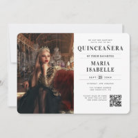 Modernes Prinzessin-Foto QR-Code Quinceñera