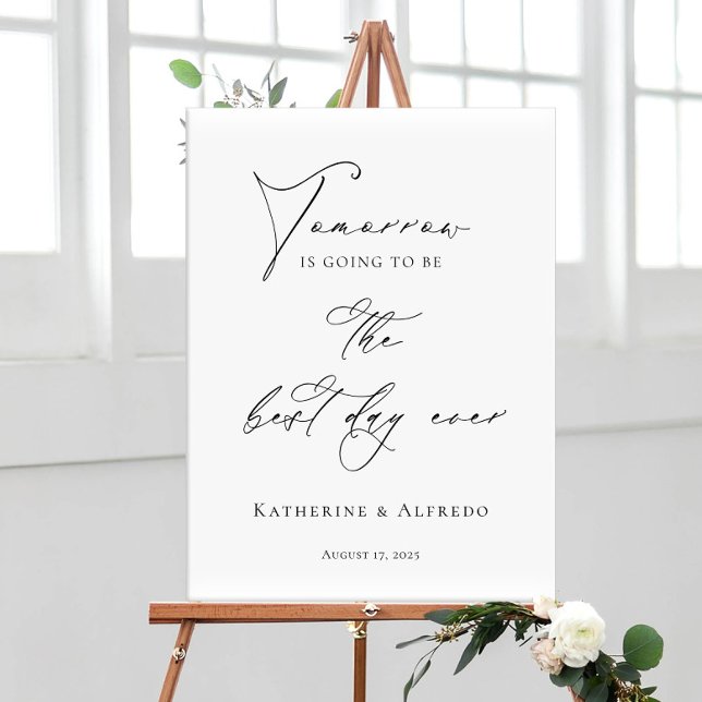 Modernes Probe-Dinner am Abend vor dem Empfang Poster (Von Creator hochgeladen)