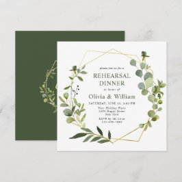 Modernes PROBE Eukalyptus Geometric Frame Einladung