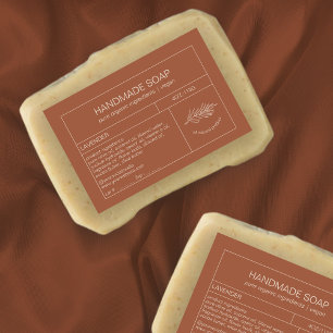 Modernes Produkt Terracotta Cosmetic Soap Label Lebensmitteletikett