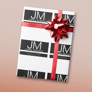 Modernes professionelles minimalistisches Design   Geschenkpapier