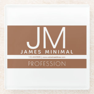 Modernes professionelles minimalistisches Design   Glasuntersetzer