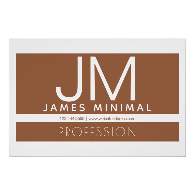 Modernes professionelles minimalistisches Design | Poster (Vorderseite)