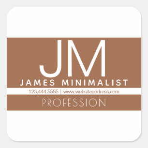 Modernes professionelles minimalistisches Design   Quadratischer Aufkleber