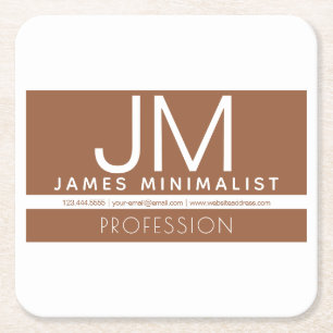 Modernes professionelles minimalistisches Design Rechteckiger Pappuntersetzer
