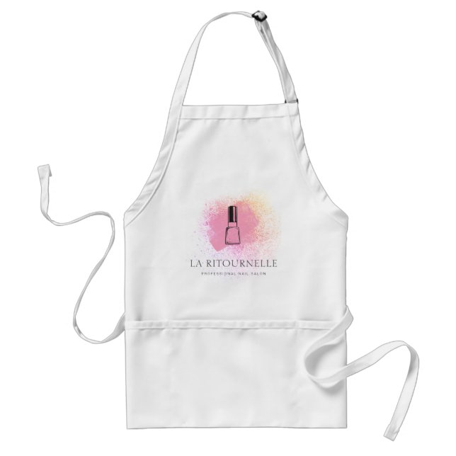 Modernes professionelles Nagelstudio-Logo-Branding Schürze (Vorne)