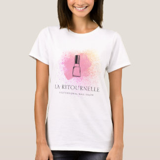 Modernes professionelles Nagelstudio-Logo-Branding T-Shirt